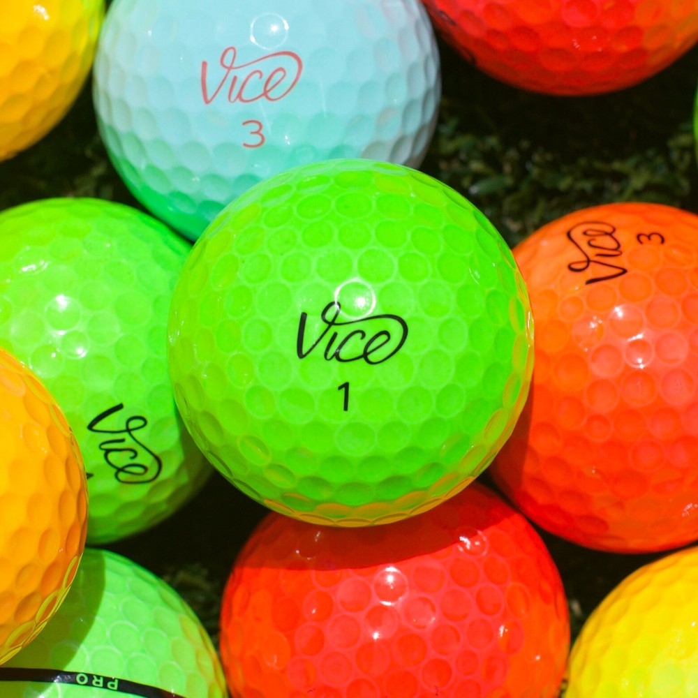 48 Vice Colored Used Golf Balls Great Condition [4A / 5A Mix] - FREE SHIPPING!-image