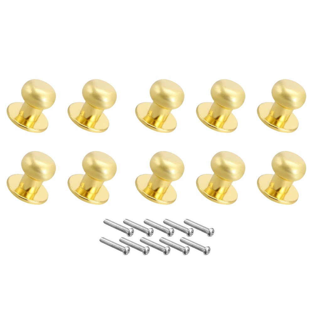 10Pcs Mini Zinc Alloy Drawer Pulls 10mm Round Head Knobs