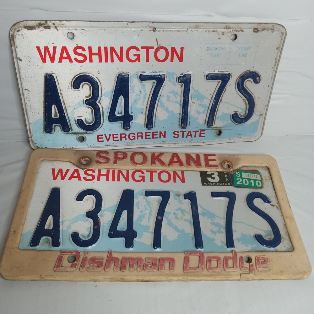 Wall Decor License Plate Washington State Set
