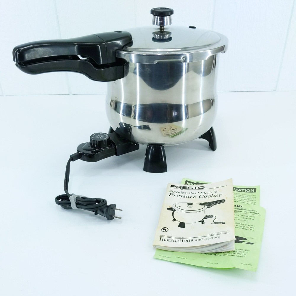 Presto Stainless Steel Electric Pressure Cooker with Recipes and Instructions
