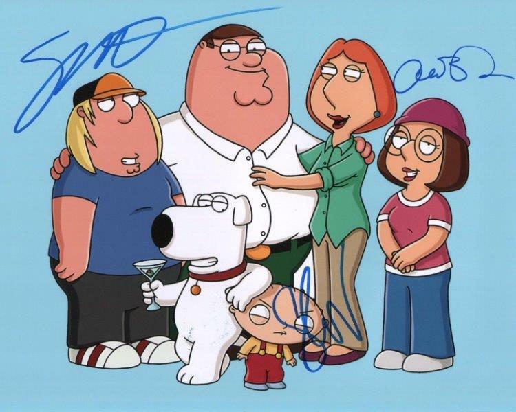 REPRINT - FAMILY GUY Cast Seth MacFarlane Signed 8 x 10 Photo Poster Man Cave