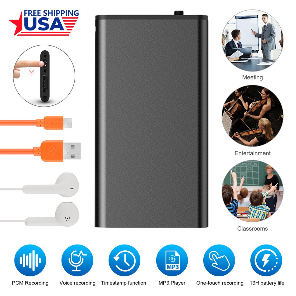 192Hr Mini MP3 Spy Digital Voice Activated Audio Recorder Dictaphone Recording.