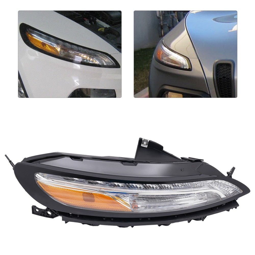 For Jeep Cherokee 2014-2018 w/ LED DRL/Ballast Headlight Passenger Side Halogen