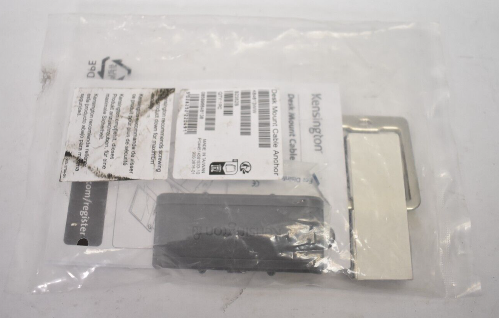 Kensington Desk Mount Cable Anchor Screw On Tape On K64613WW B2352B Genuine