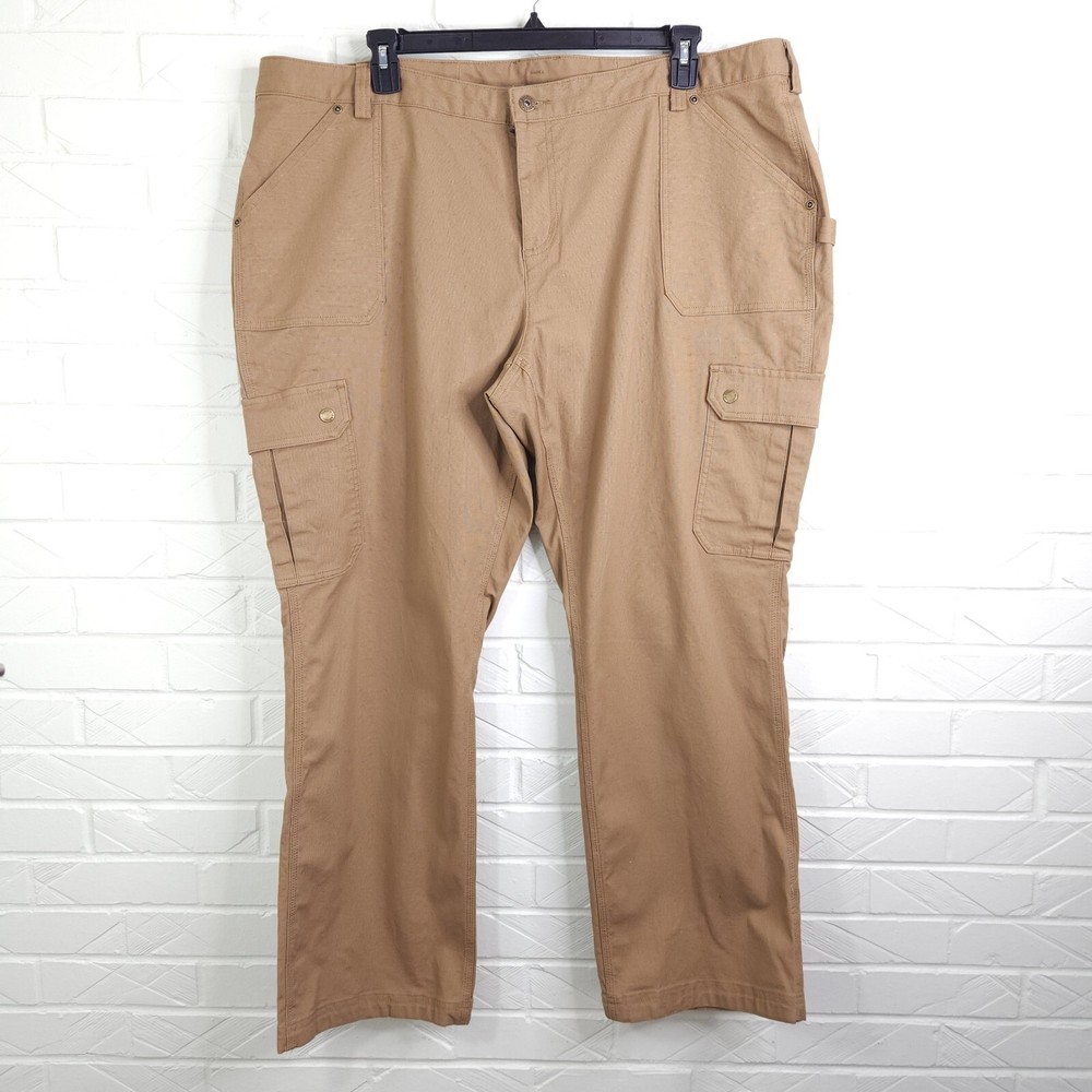 Duluth Trading Co Flex Fire Hose Relaxed Leg Cargo Pants Curvesetter Waist 22x31