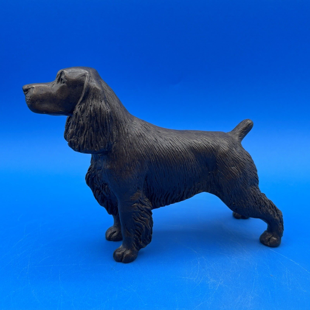 TONY ACEVEDO COLD CAST BRONZE FIGURINE OF A  FIELD SPANIEL DOG