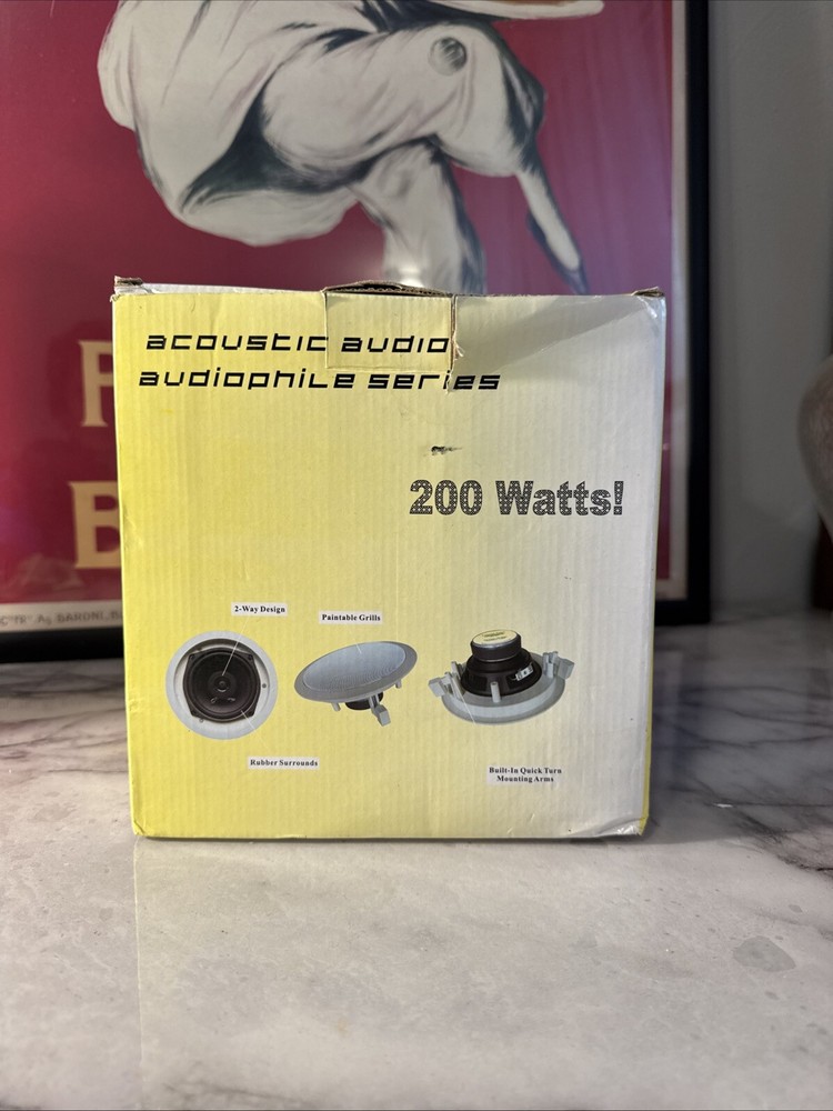 Pair of Acoustic Audio by Goldwood r191 Frameless in Ceiling 5.25