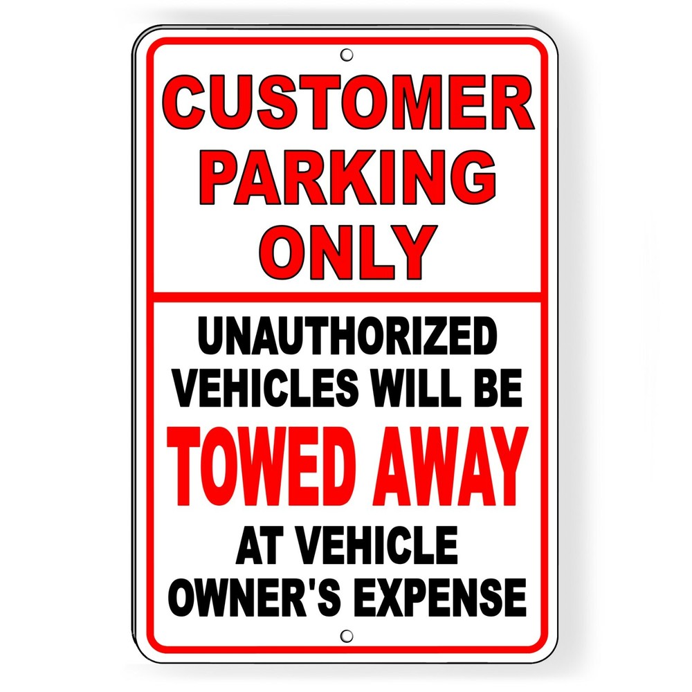 Unauthorized Vehicles Will Be Towed - Customer Parking Only SCP003 Warning-image