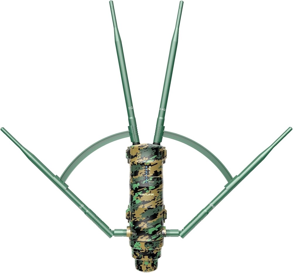 WAVLINK AC1200 Outdoor WiFi Range Extender, Weatherproof, POE, Dual Band (Camo)