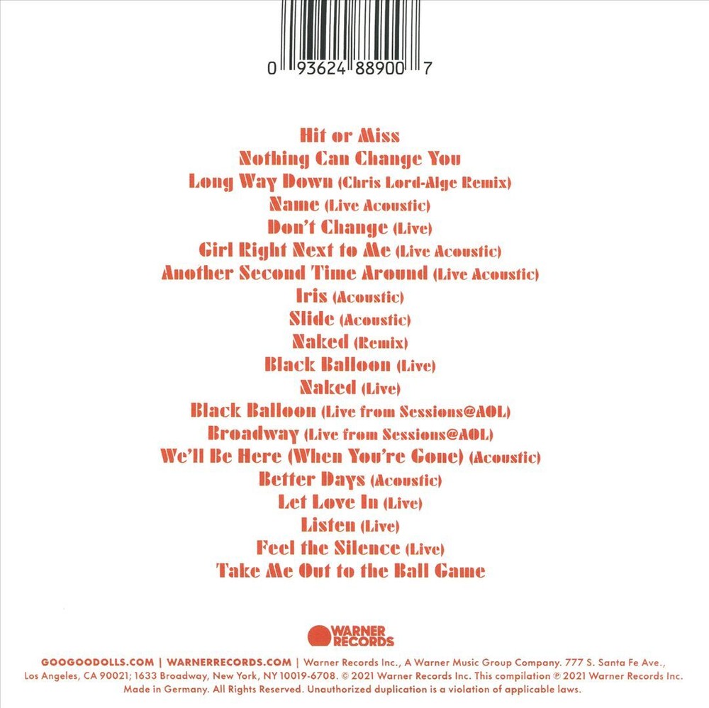 GOO GOO DOLLS RARITIES NEW CD