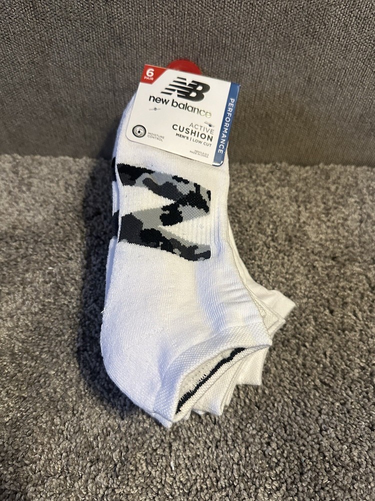 New Balance Men’s Low Cut Active Cushion Shocks Size 6-12 Pairs 6