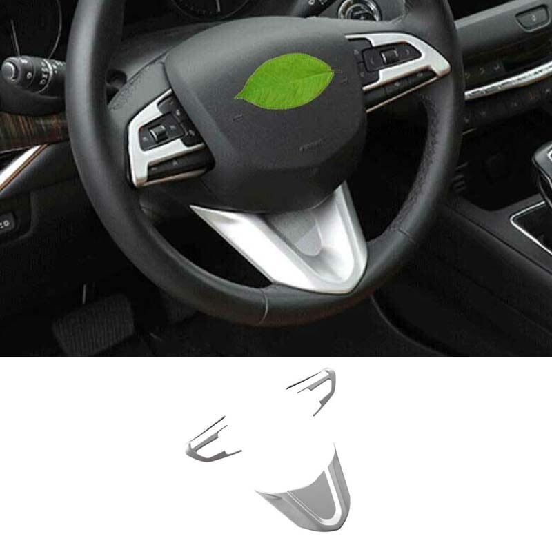 Steering Wheel Button 2020-2024 3PCS Cover Trim Matte Silver For Cadillac CT5