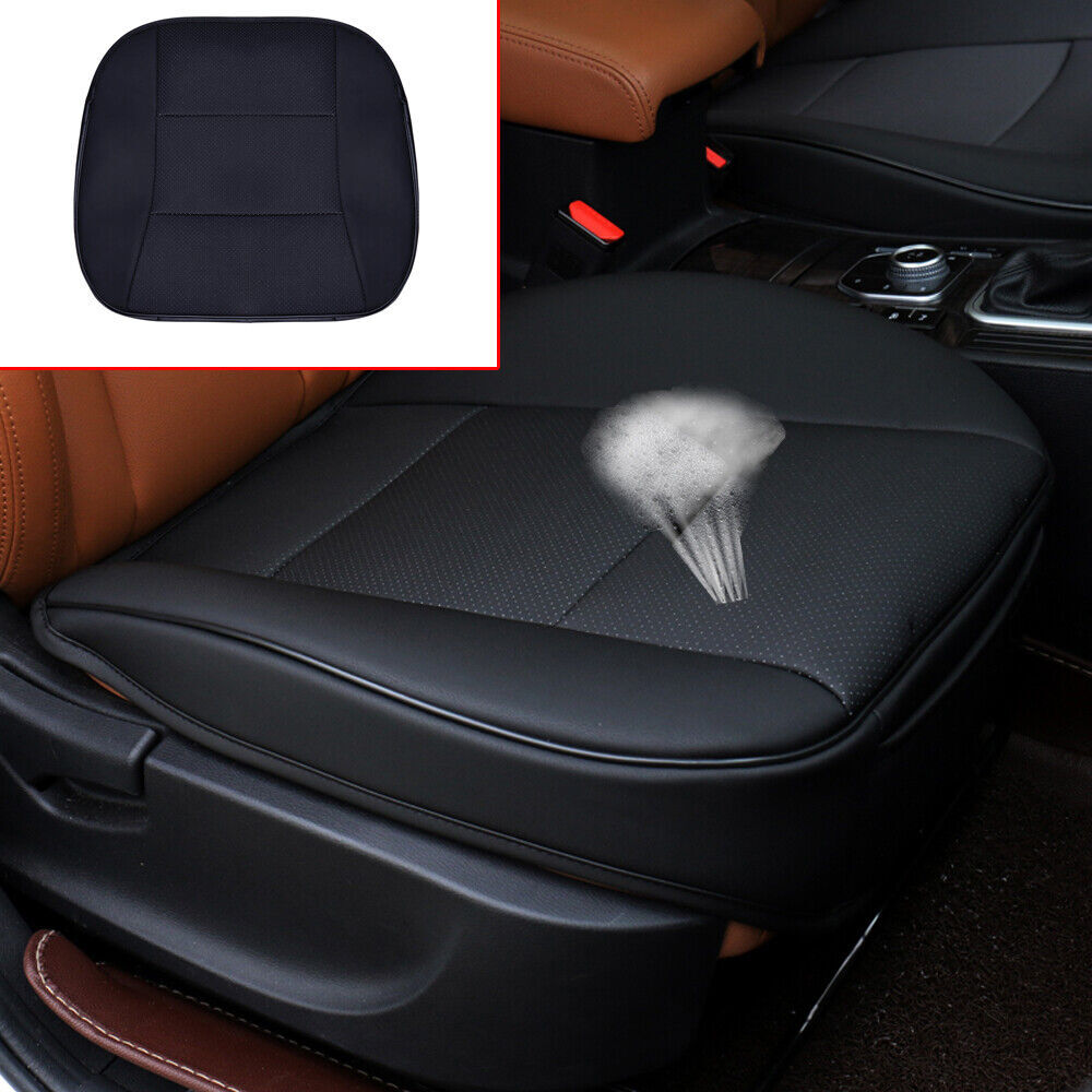 Universal Black PU Leather Car Seat Cover Pad Cushion Mat Protector Accessories