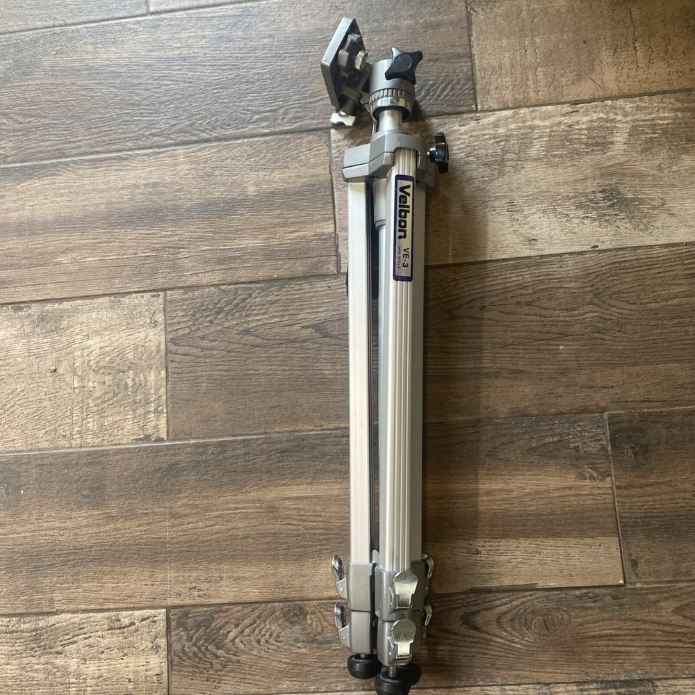 Vintage VELBON VE-3 TRIPOD Camera Aluminum Heavy Duty Photographer Professional