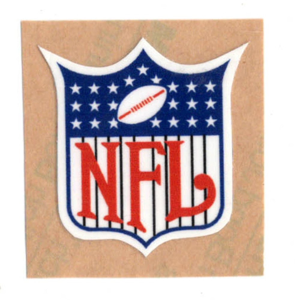 1970s 80sTeam Issued THIN MIL NFL Shield Decal for the Back of Football Helmet