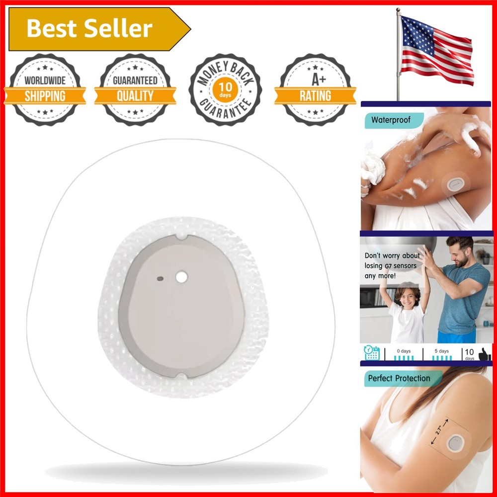 Hypoallergenic G7 Adhesive Patches for 10-Day Protection, 40-Pack