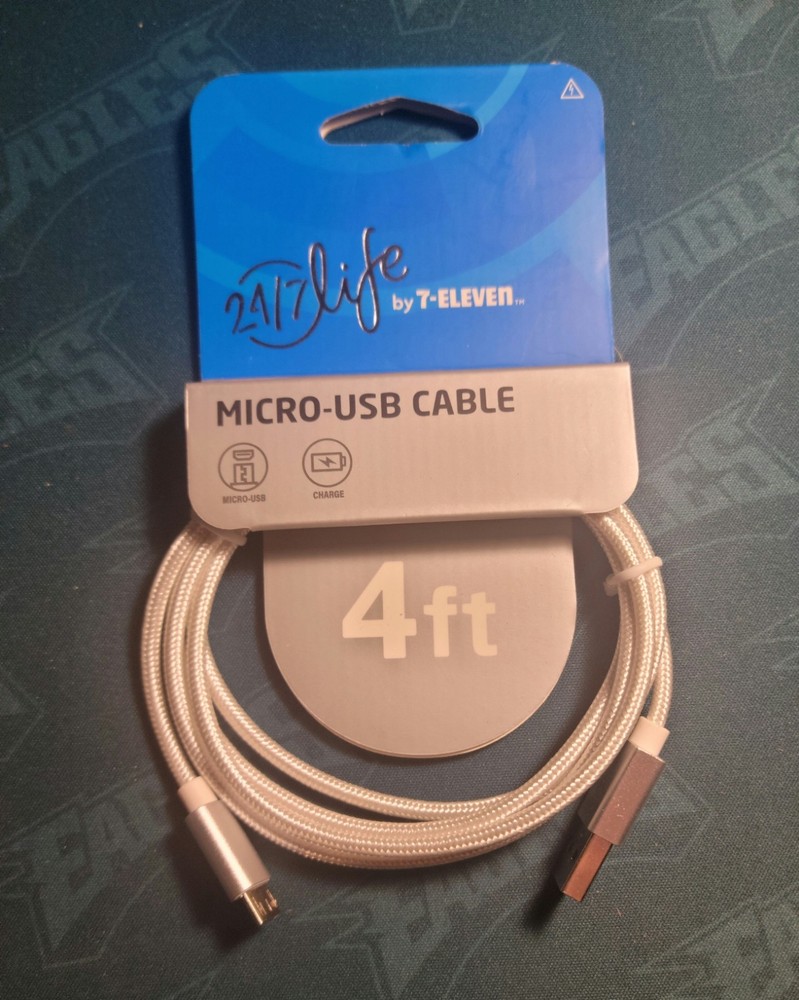 24/7Life 4ft MicroUSB Charge and Sync Cable by 7-Eleven