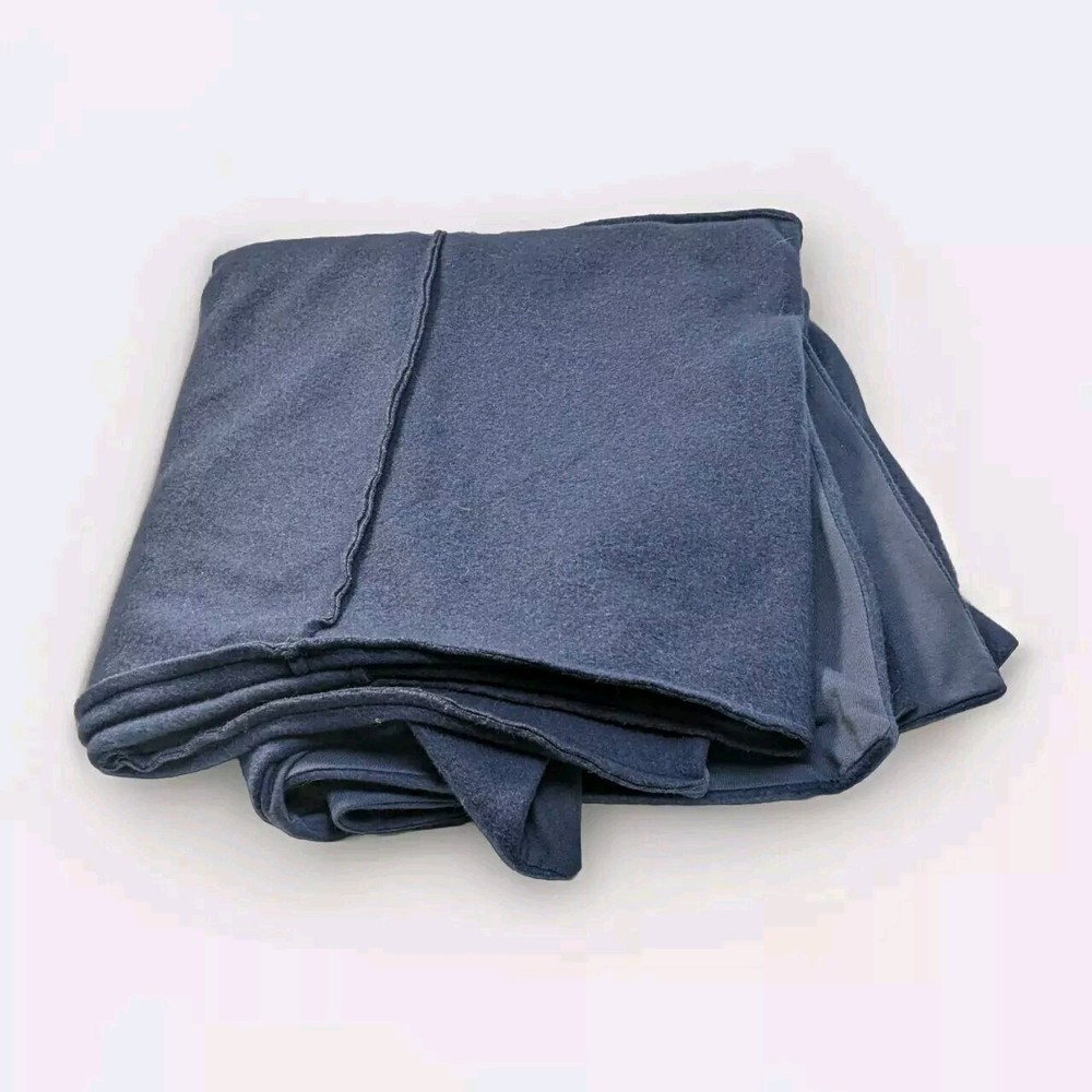 POTTERY BARN Teen Navy blue Throw Blanket 50” X 60” EUC PBTeen