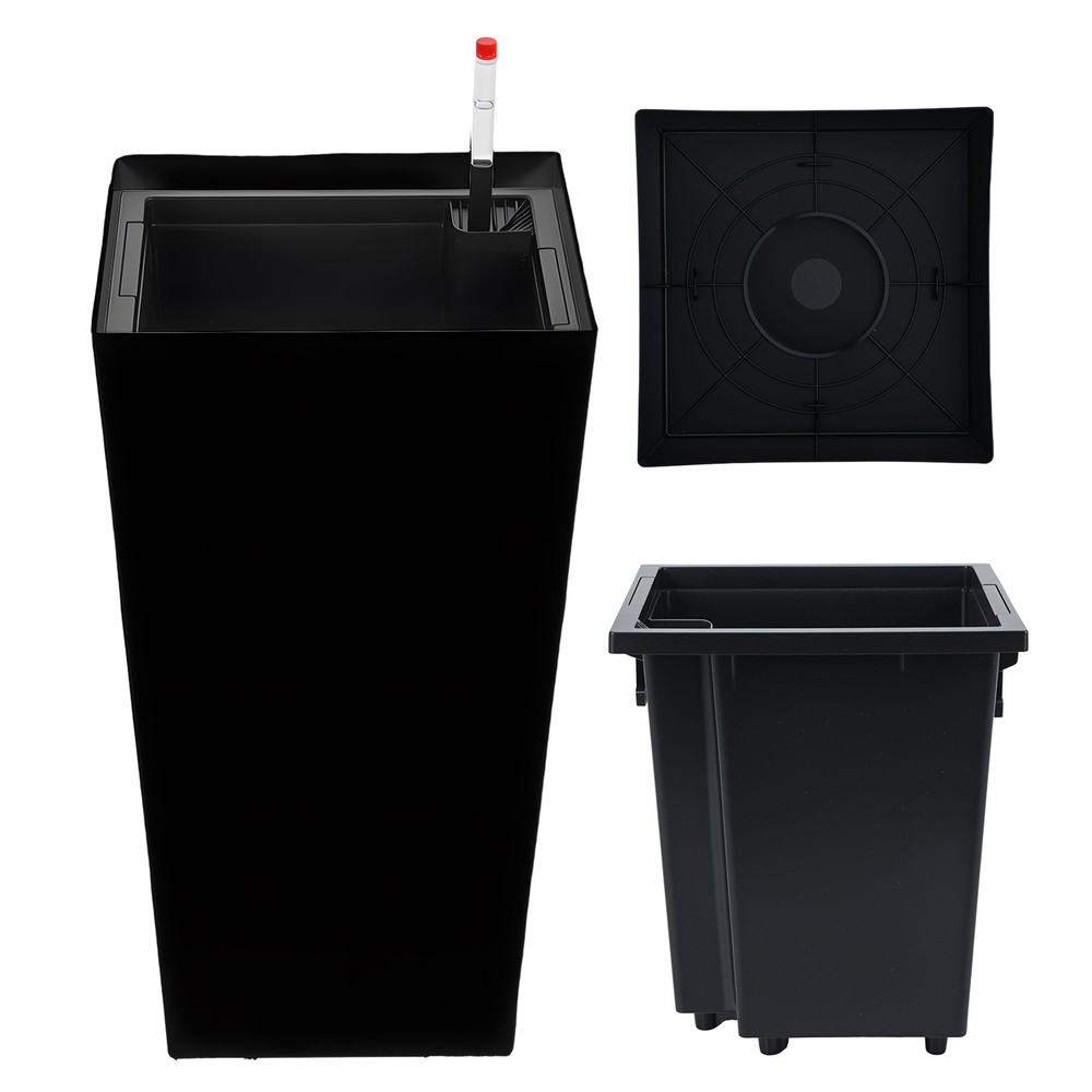 Resin Flower Pot For Outdoor Indoor Plants With Visual Water Level 25.5*30*55cm