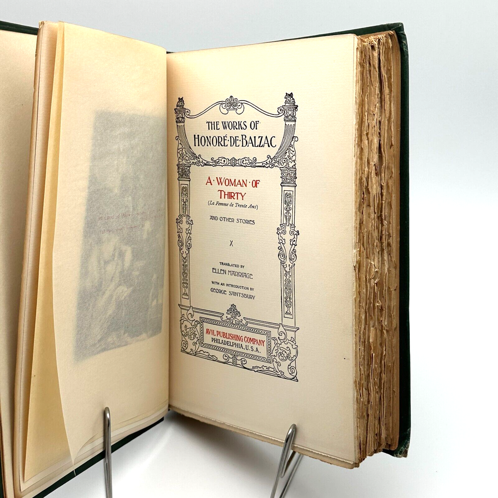 Rare 1901 Balzac A Woman of Thirty Connoisseur Edition Limited Avil Publishing X