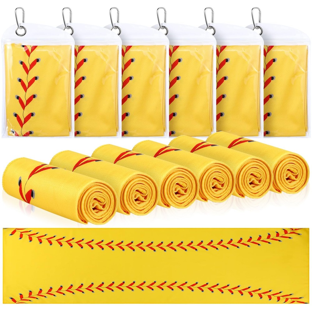 Cooling Sports Towels 40x12 Inch Pack with Bags Breathable Chilly Softball Accessories