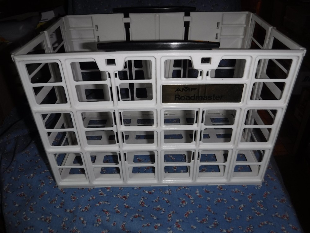 Plastic Folding Bicycle Basket  AMF Roadmaster  About 12 1/2 Inch Wide