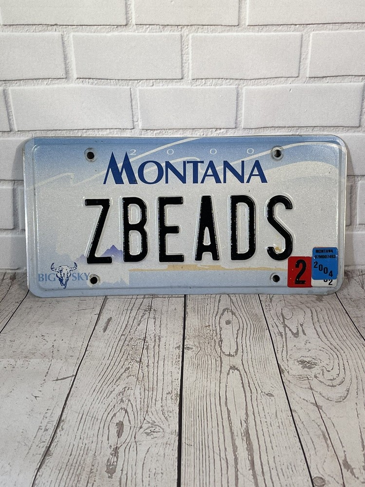 Custom Montana License Plate ZBEADS - Rare Collectible Unique Design-image