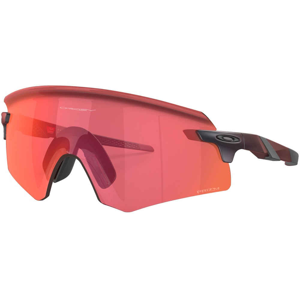 Oakley Encoder Sunglasses Matte Black Red Colorshift Frames w/ Prizm Trail Torch