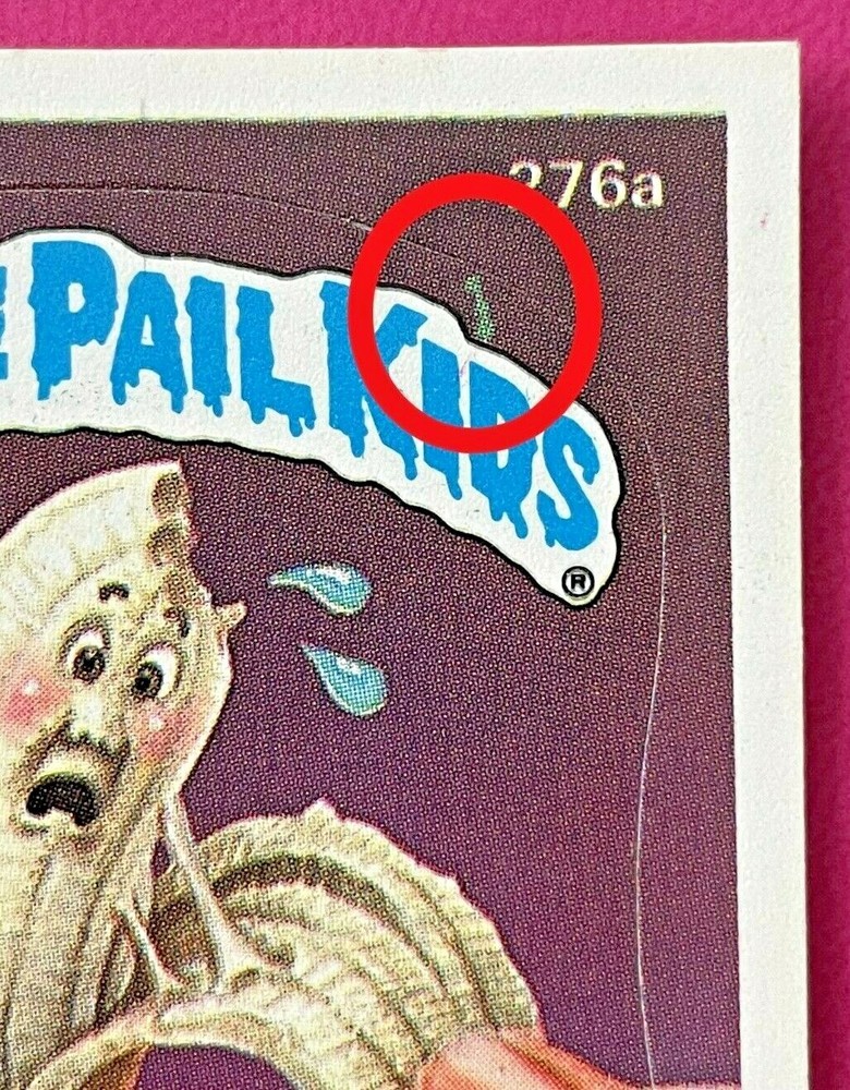 1987 Topps GPK Garbage Pail Kids 276a VANESSA UNDRESSER Trading Card GREEN ERROR