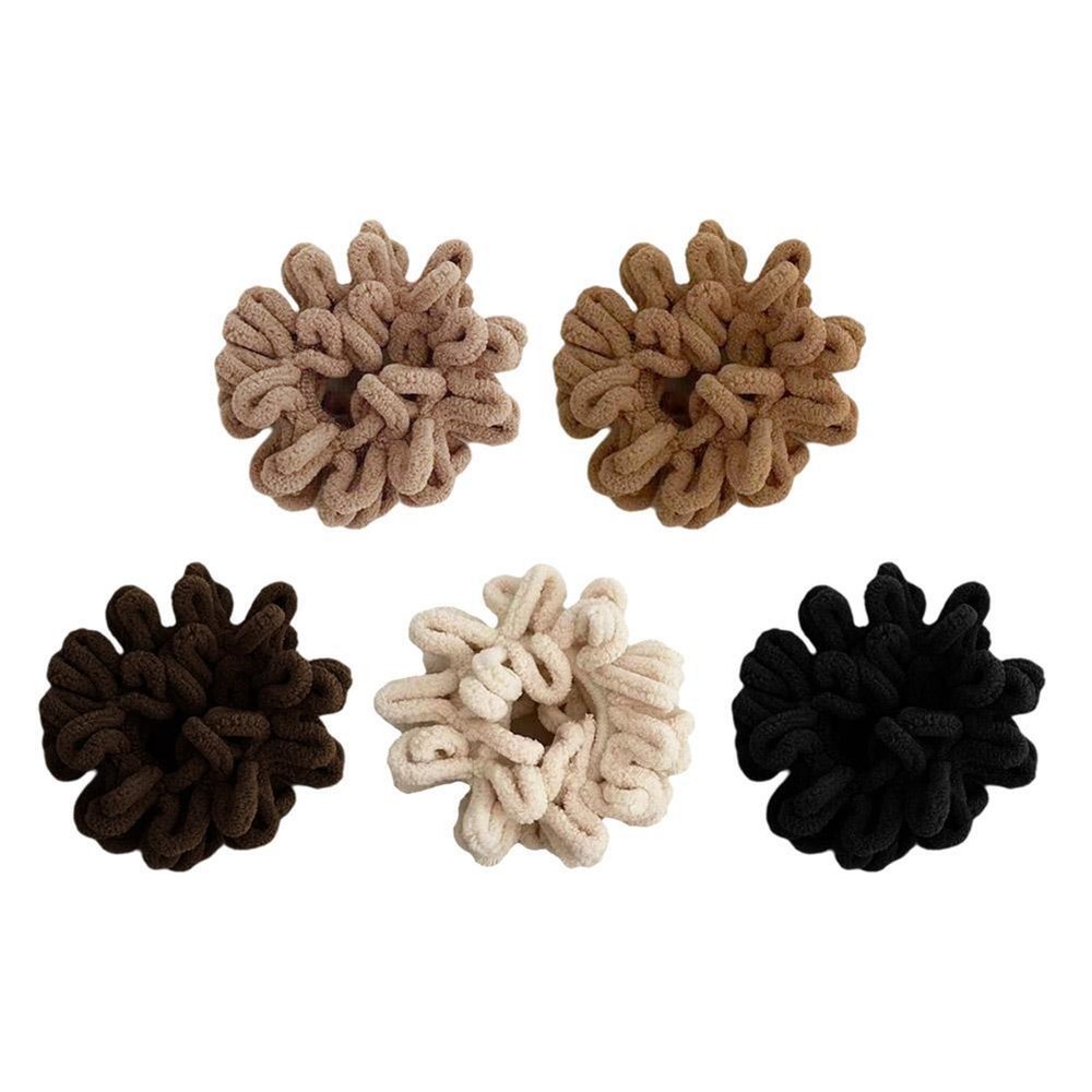 Flods Soft Elastic Plush Hair Bands Ponytail Holder Elegant Hair Tie T7N7