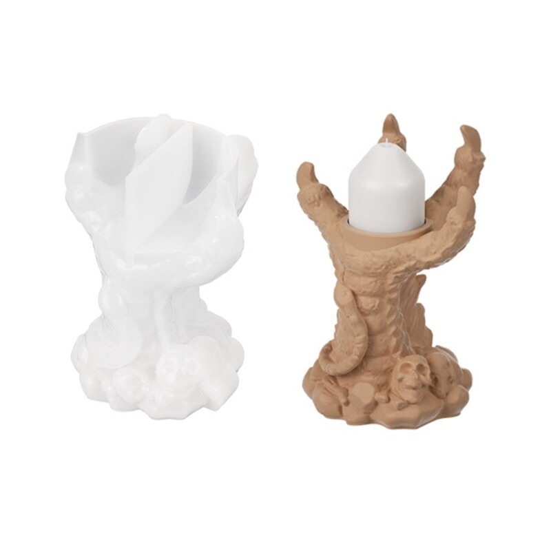 Epoxy Resin Mold for Artistic Candlesticks and Craft Containers  