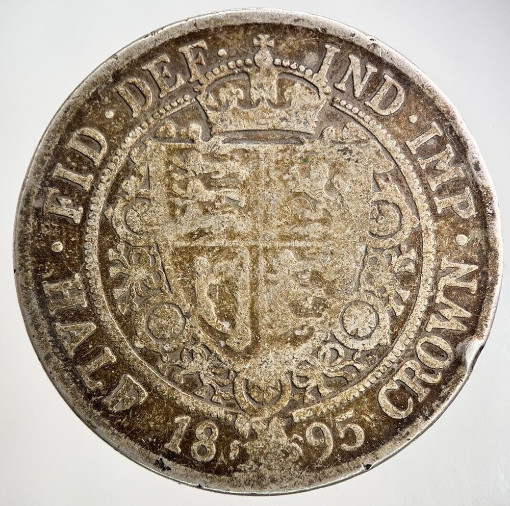 1895 Victoria Silver Half-Crown Coin | Collectible Grade