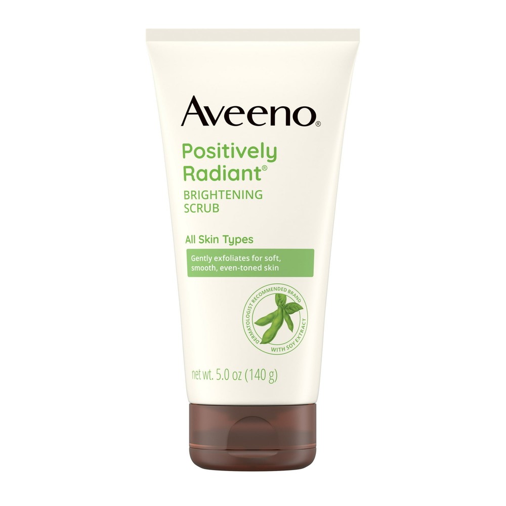 Aveeno Positively Radiant Brightening Exfoliating Face Scrub Wash 5 oz