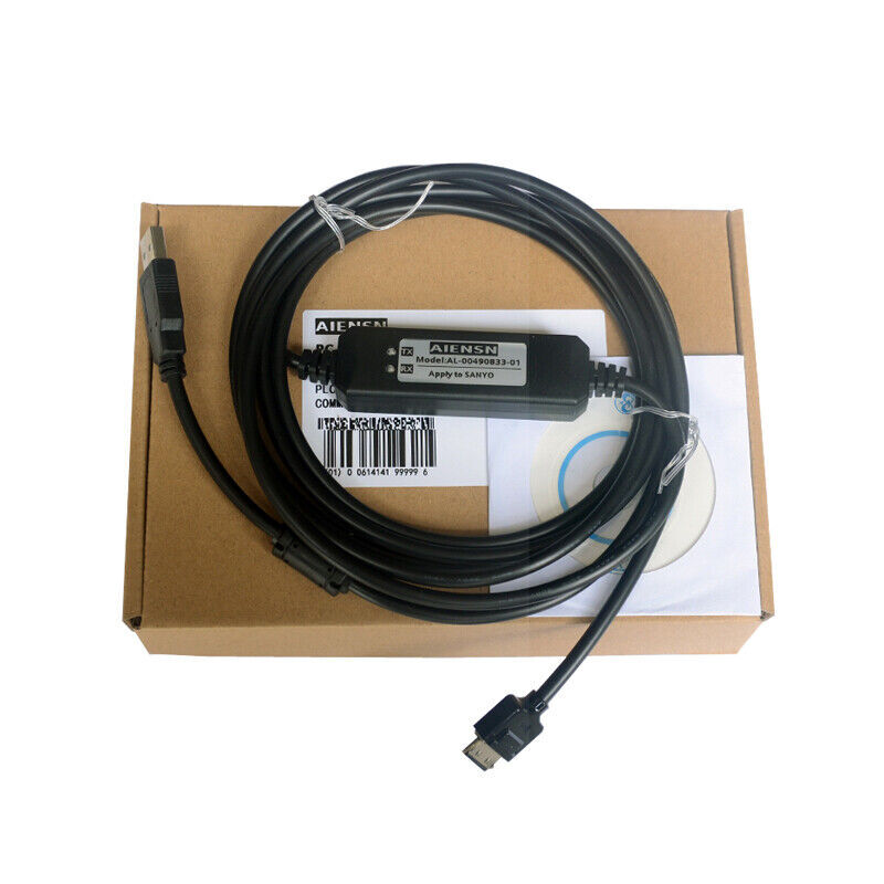 1x For SANYO R/Q Series Servo PLC Programming Cable AL-00490833-01 USB