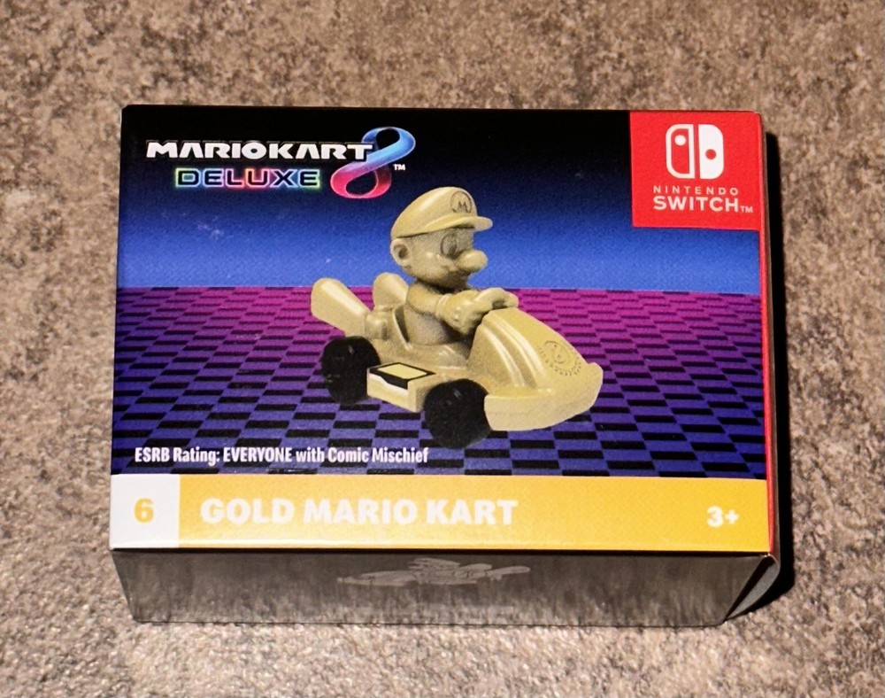 Mario Kart 8 Deluxe Gold Mario Kart #6 Nintendo Switch McDonald’s Happy Meal Toy