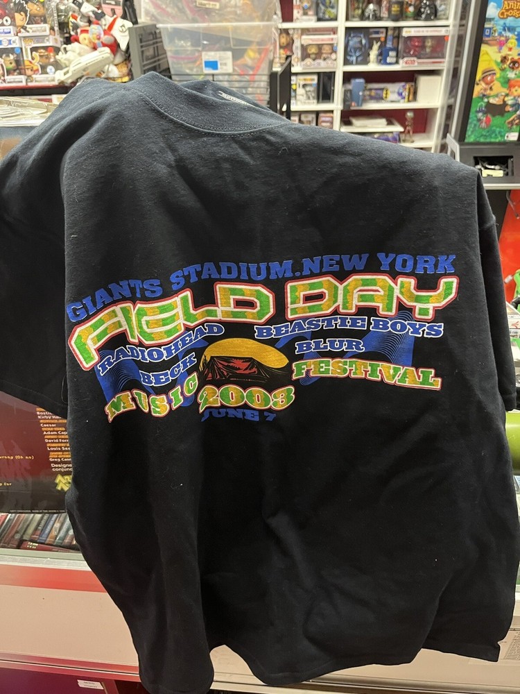 Vintage Field Day Music Festival T Shirt Radiohead Beastie Boys Beck Blur L