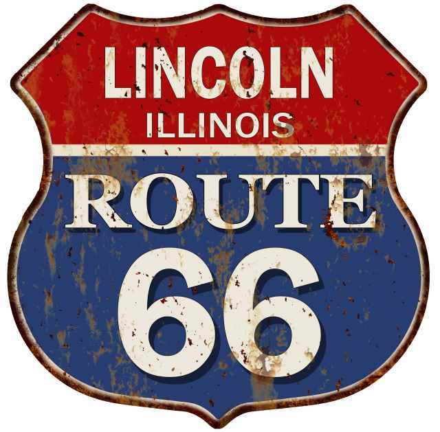 LINCOLN, ILLINOIS Route 66 Shield Metal Sign Man Cave Garage 211110013248