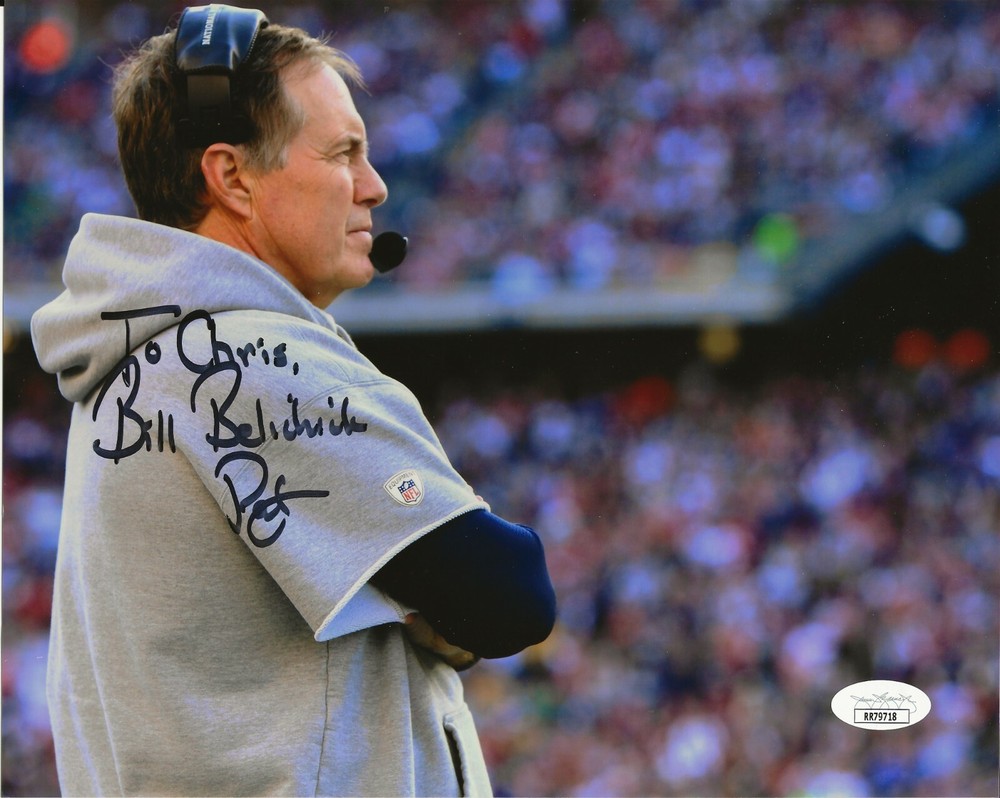 BILL BELICHICK AUTOGRAPHED 8x10 COLOR PHOTO  PATRIOTS  JSA. Price is firm.