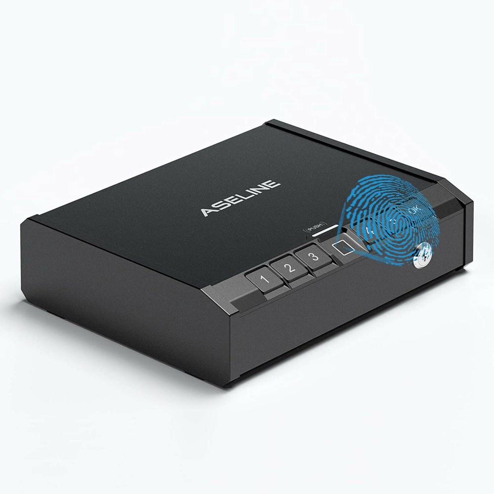 Biometric Fingerprint or Key Lock Firearm Security Device, Home Security,-image