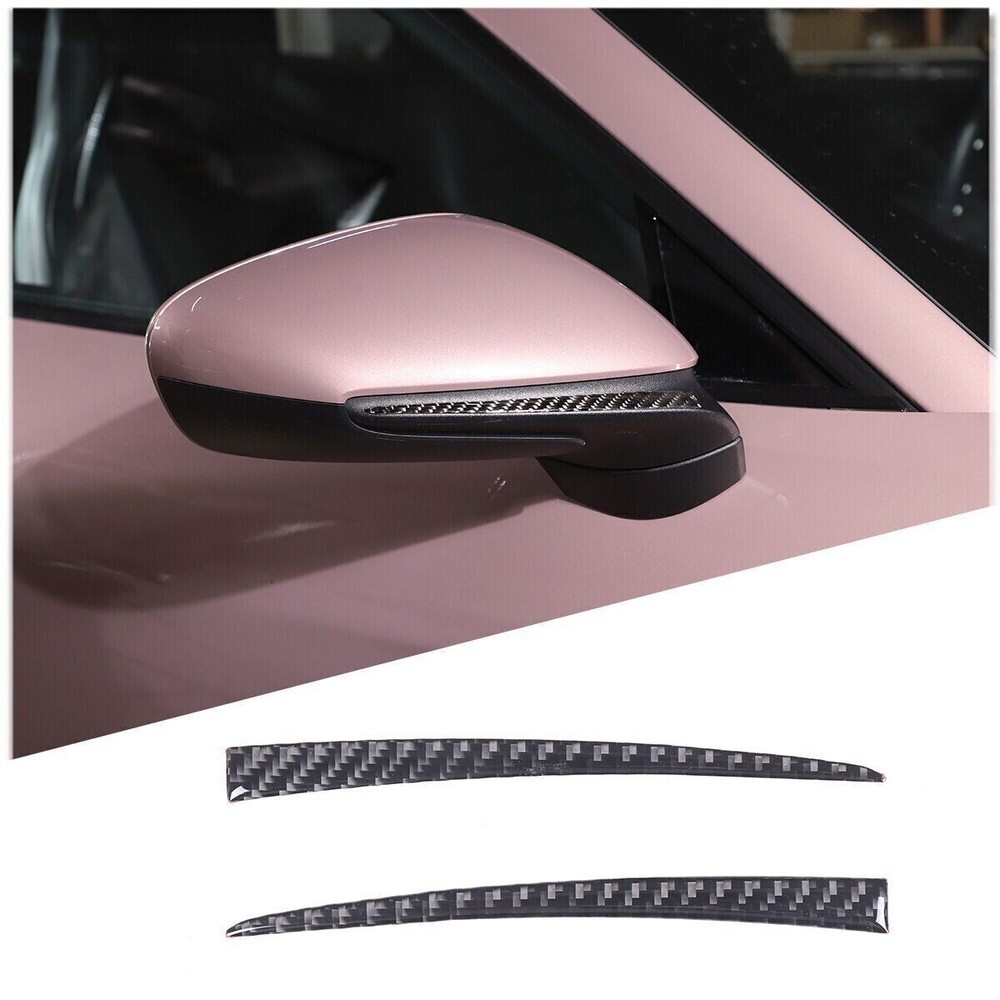 Premium Soft Carbon Fiber Mirror Trim for Porsche Taycan 2019-2022