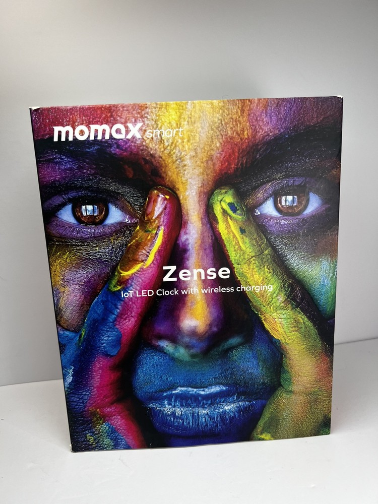 Momax Zense Wireless Charging IoT Ambient Light Alarm Clock New-image