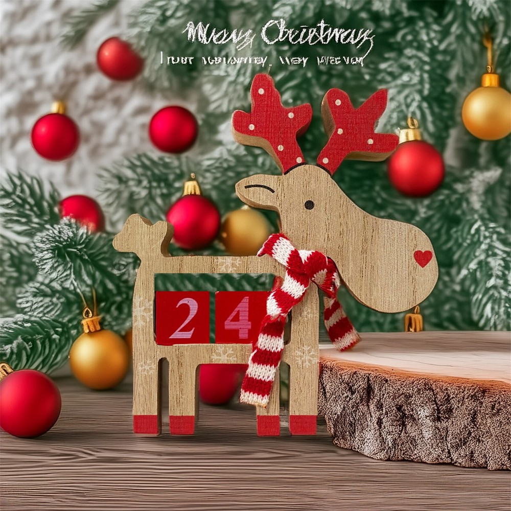 Christmas Three-dimensional Calendar Wooden Ornaments Christmas Decoration