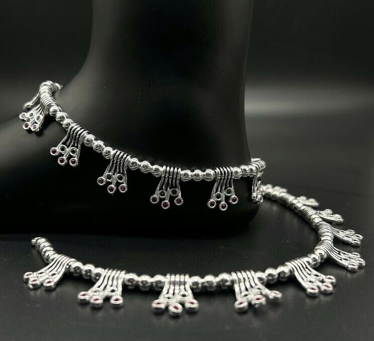925 Sterling Silver Anklet Payal for Women Elegant & Traditional