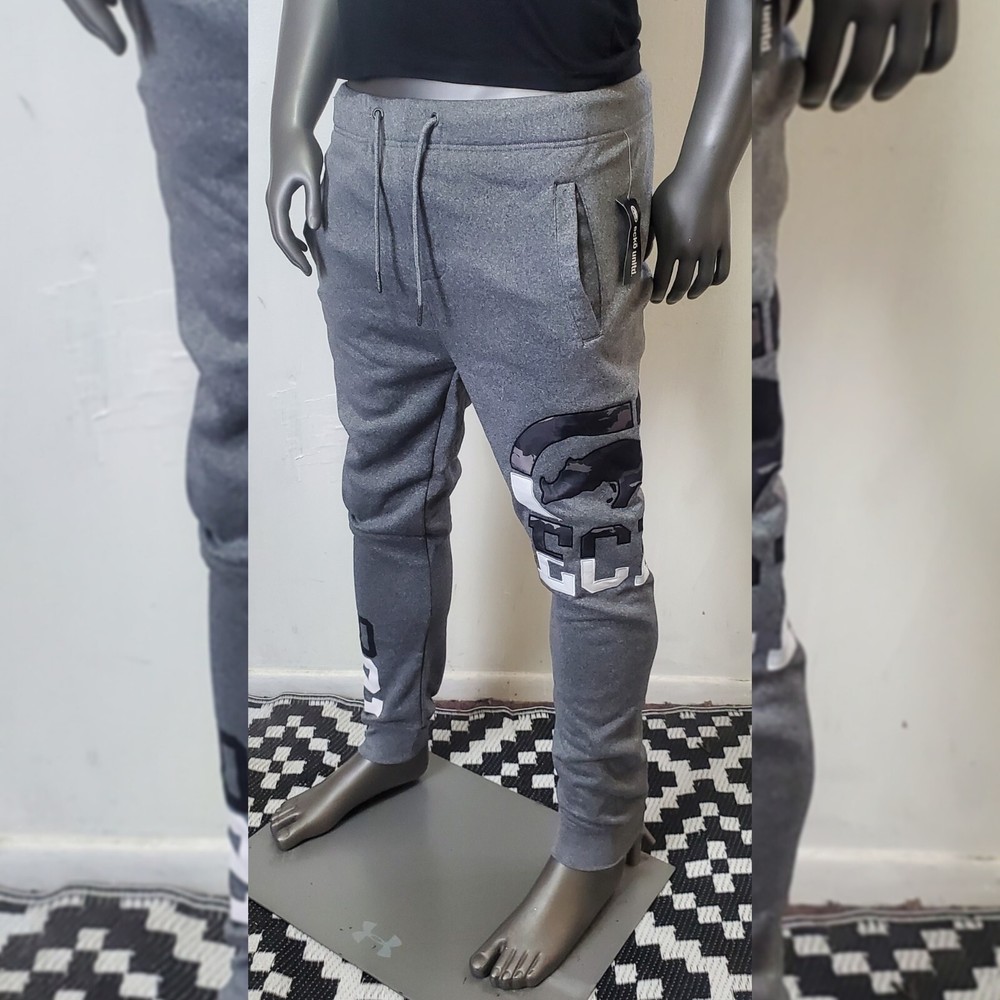 ECKO UNLTD FLEECE JOGGER PANT MEN'S WITH POCKET GREY SIZE L EMBROIDERED  LOGO