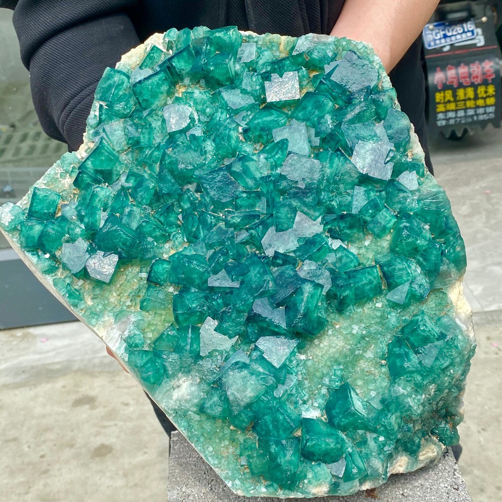 25LB Natural Green Fluorite Crystal Mineral Specimen for Healing & Collection