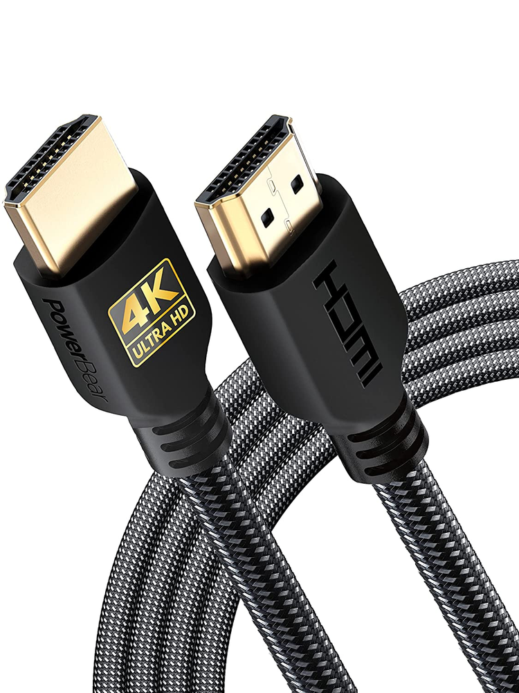 Powerbear 10ft 4K HDMI Cable with Gold Connectors and Braided Nylon