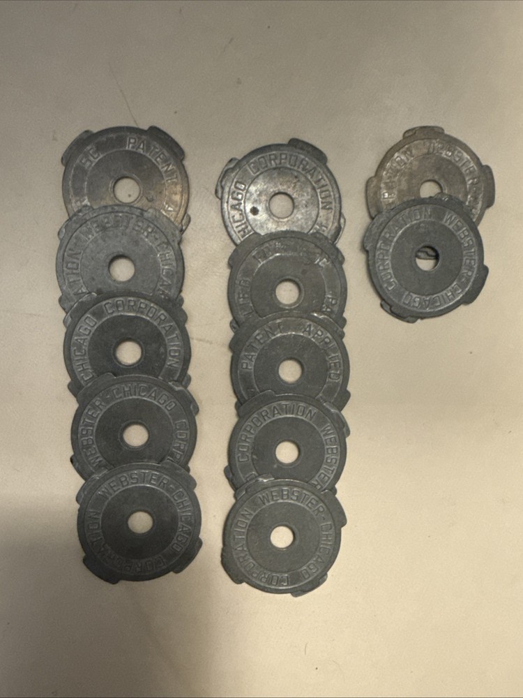 Webster-Chicago 45 Rpm Metal Vinyl Record Adapter 1950s Vintage Lot of 12