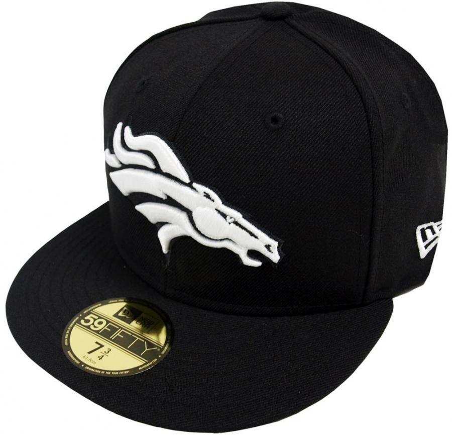 New Era Denver Broncos Black White 59Fifty Fitted Cap Limited Edition