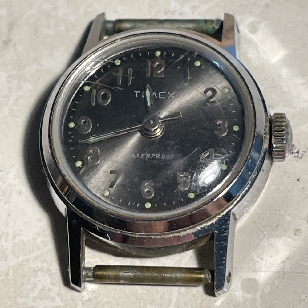 Vintage Timex Black Dial Women’s Automatic Watch Head 24mm