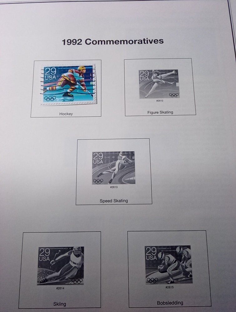 1992 U.S. COMMEMORATIVES 13 Stamps